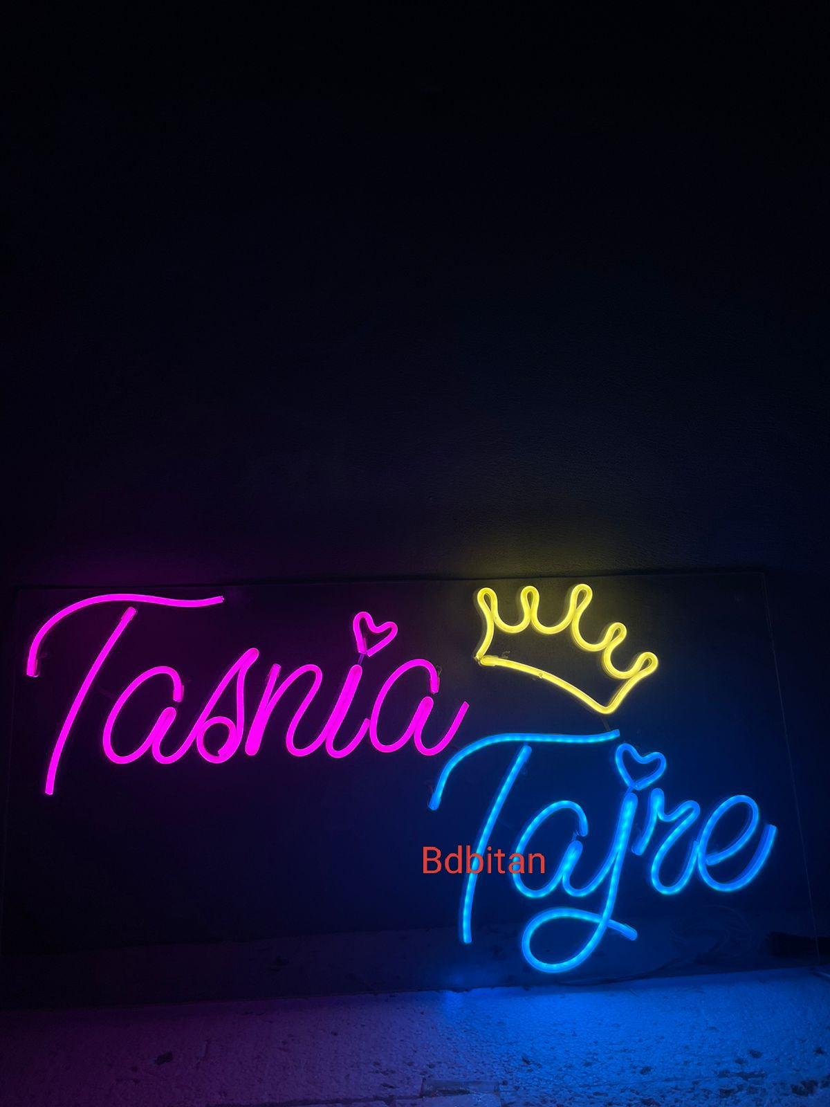 Neon Couple name 2x1.5 feet