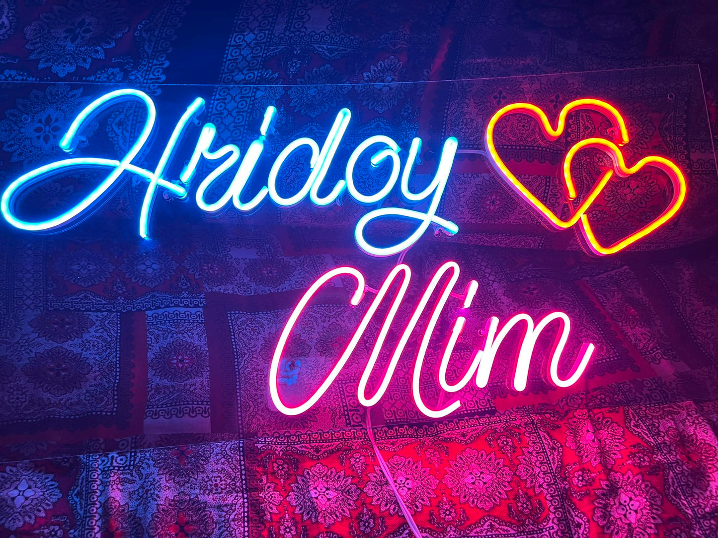 Neon Couple name 2x1.5 feet