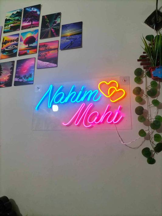 Neon Couple name 2x1 feet