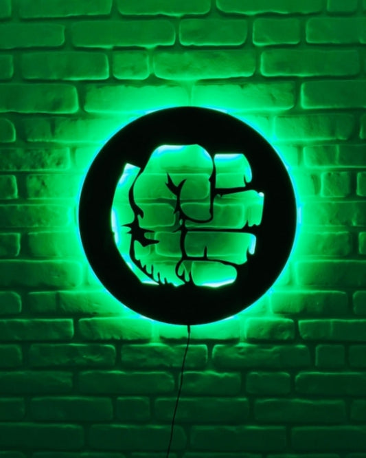 Hulk led light canvas by  BdBitan