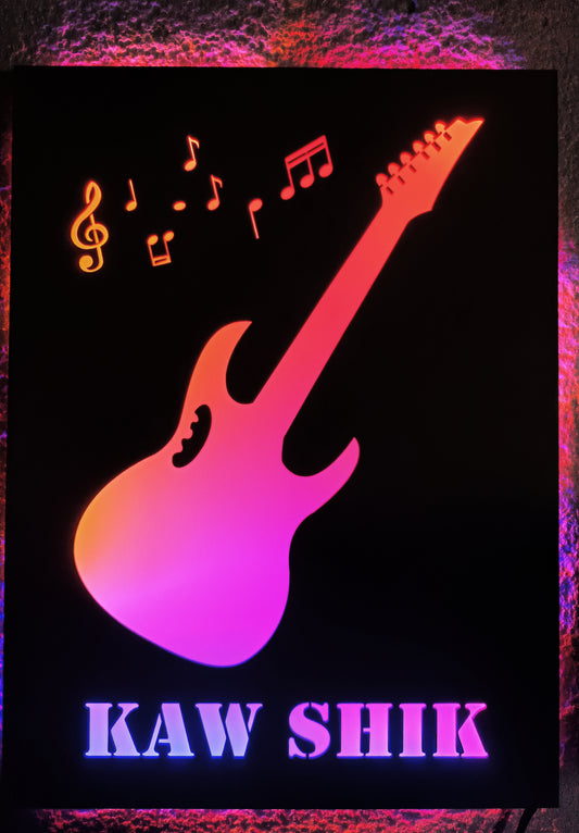 Guitar lighting Canvas by Bdbitan