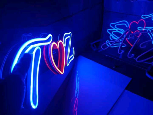 3 letter Double layer Neon Sign by BdBitan