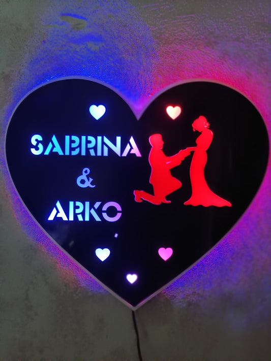 Couple led light canvas by  BdBitan