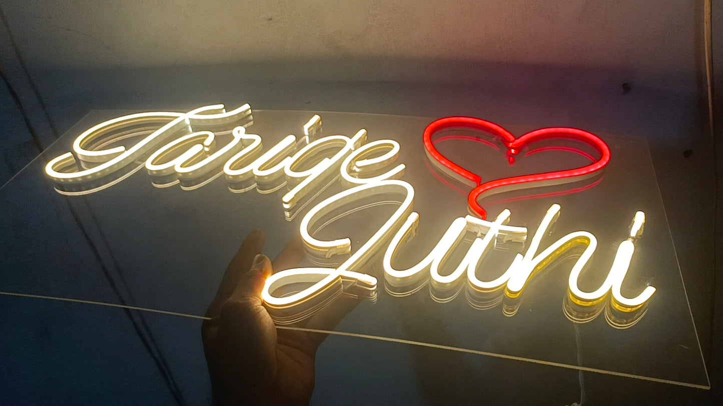 Neon Couple name 2x1 feet