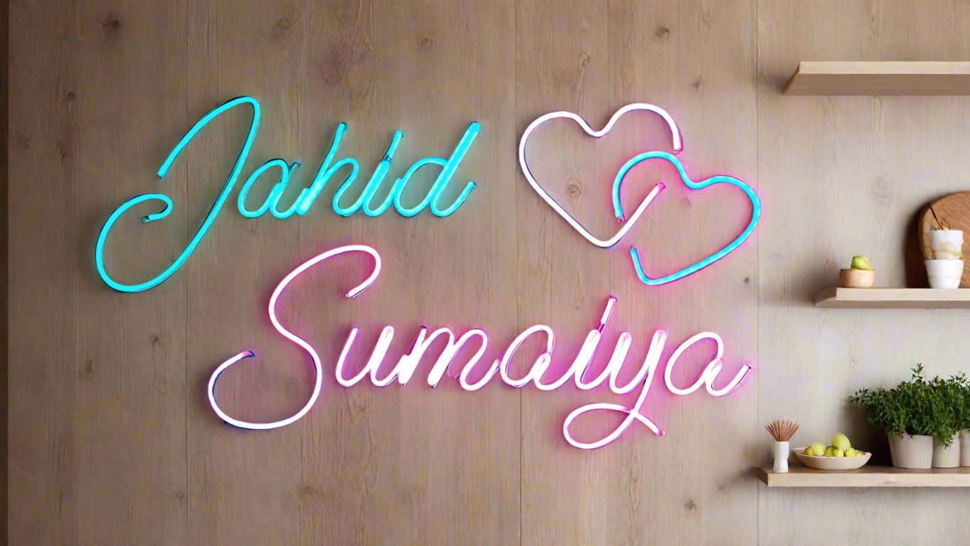 Neon Couple name 2x1 feet