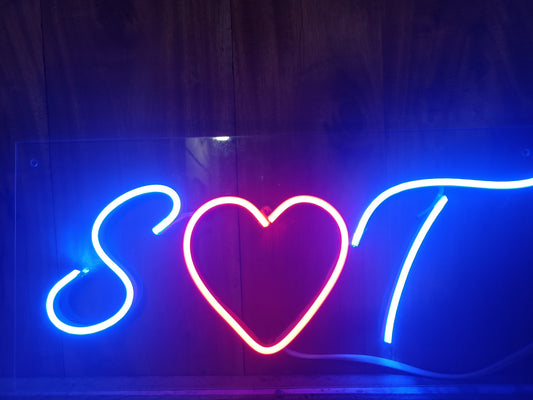 3 letter Single layer Neon Sign by BdBitan