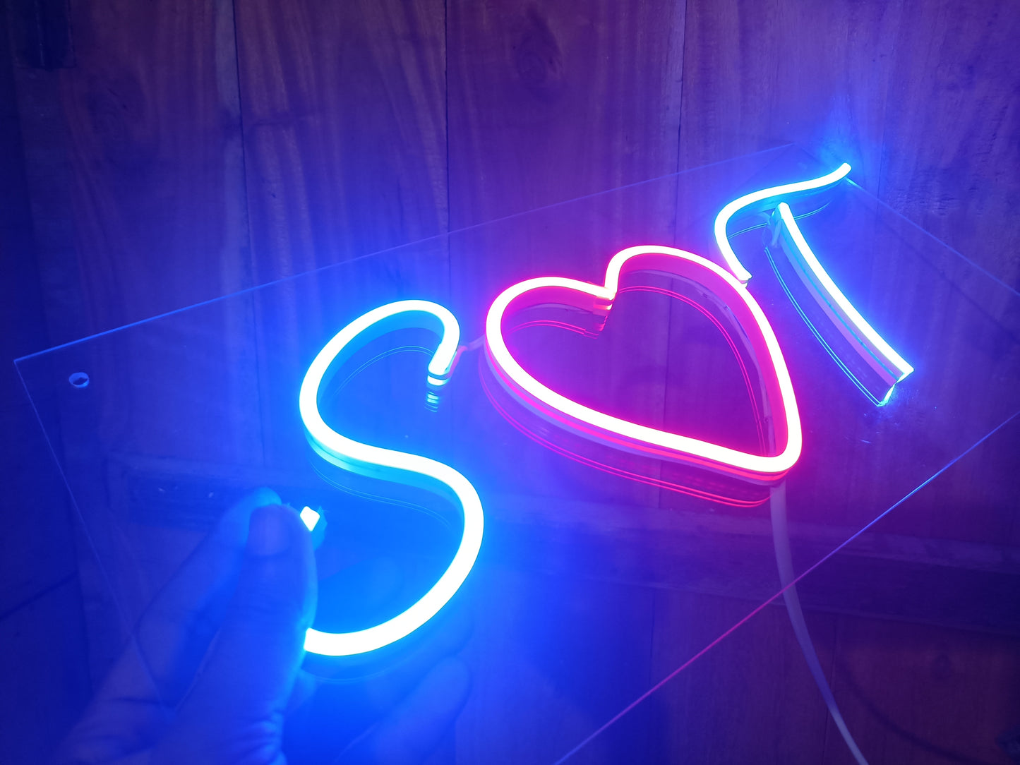 3 letter Single layer Neon Sign by BdBitan